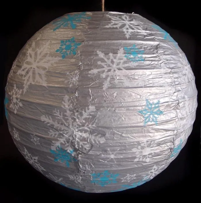 14 Inch Christmas Holiday Mix Paper Lantern String Light COMBO Kit (21 FT, EXPANDABLE, White Cord)