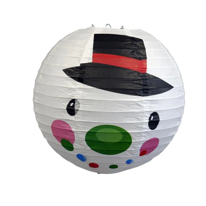 14 Inch Christmas Holiday Mix Paper Lantern String Light COMBO Kit (21 FT, EXPANDABLE, White Cord)