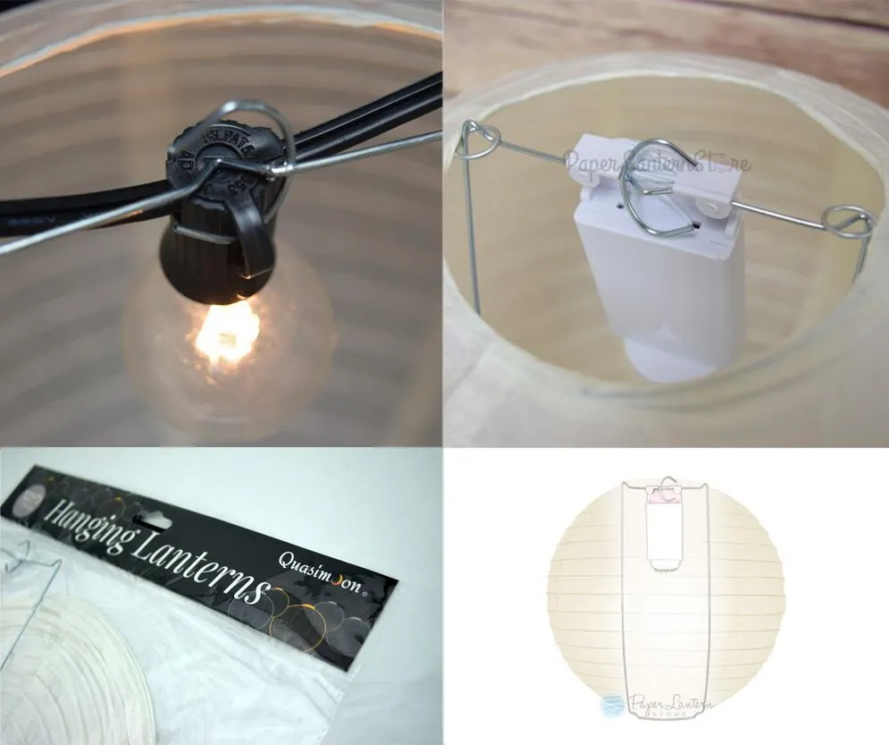 14 Inch White Round Crepe Paper Lantern, Parallel Ribbing, Chinese Hanging Wedding & Party Decoration