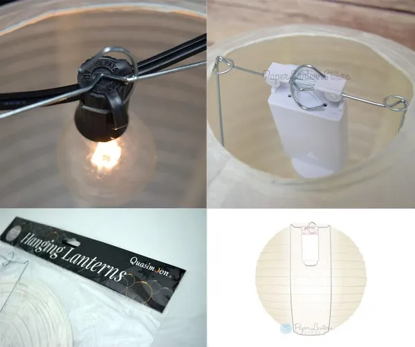 16" White Fine Line Premium Parallel Ribbing Paper Lantern, Extra Sturdy