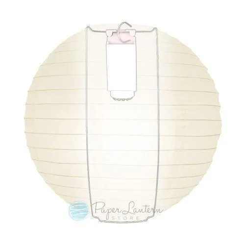 20" Baby Blue Round Paper Lantern, Crisscross Ribbing, Hanging Decoration