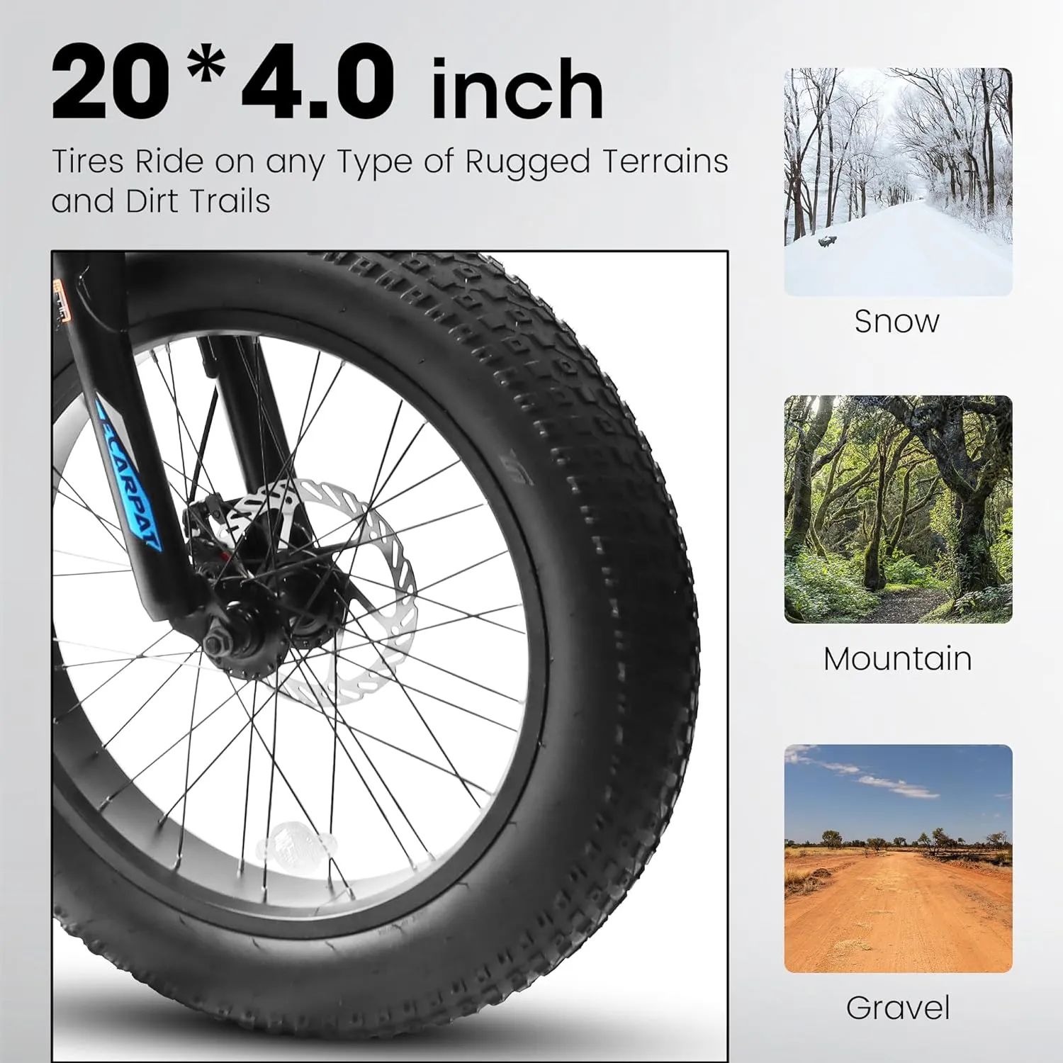 20x4 inch Fat Tires Kids Mountain Bike for Boys Girls 8-15 Years Old, 7-Speed Mountain Bicycles with Front Suspension, Boys Girls Commuter Bikes to School, Multi Colors, Birthday Gift Choice