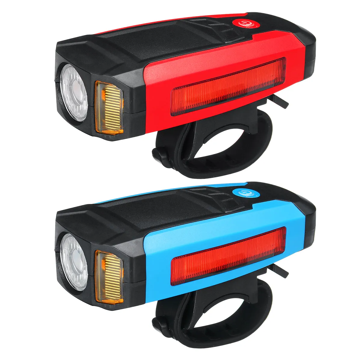 3-in-1 300LM COB Bike Headlight LCD Screen 5-Modes Bicycle Frame Lamp 130dB Bike Horn Waterproof Outdoor Cycling