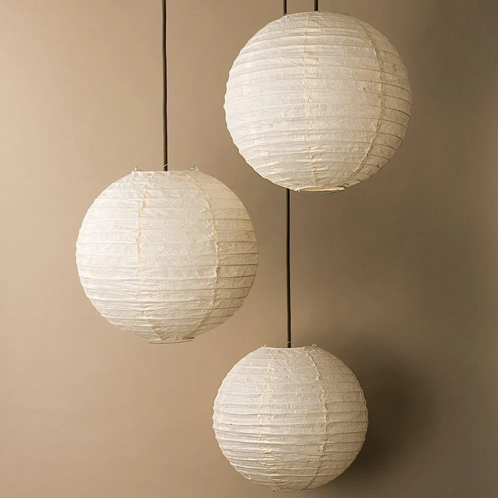 3-Pack 12" Cloud Dragon Japanese Kozo Unryu Fibrous Paper Lantern Shade