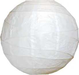 50-Pack 12 Inch White Free-Style Ribbing Round Paper Lantern