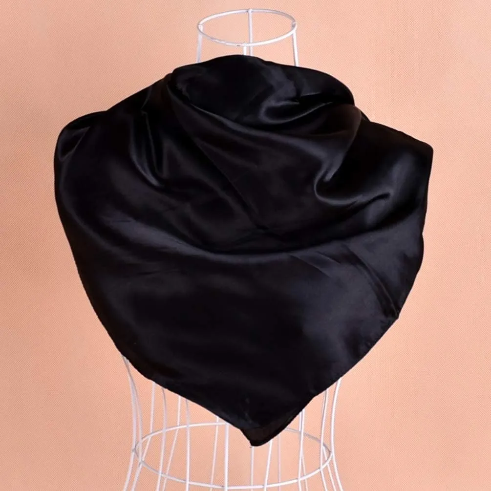 ASUITOFK 35" Womens Large Satin Square Scarf Silk Feeling Hair Wrapping Gift Headscarf Scarves