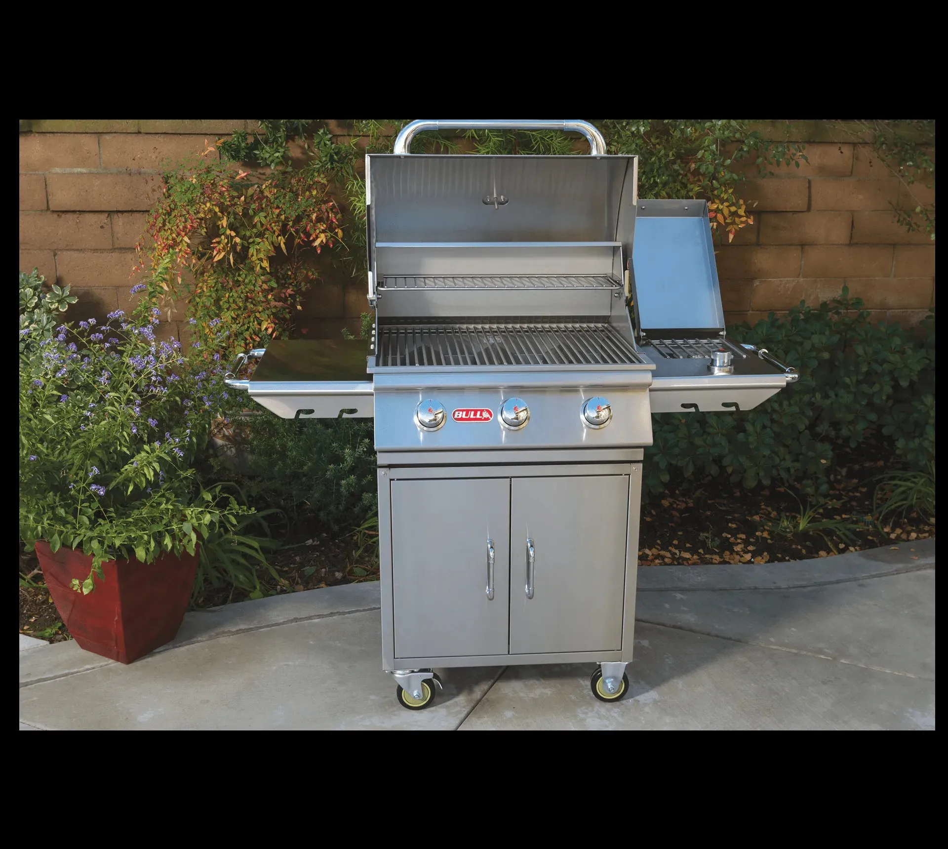 Bull Stainless Steel Side Kick Cart Shelf Side Burner
