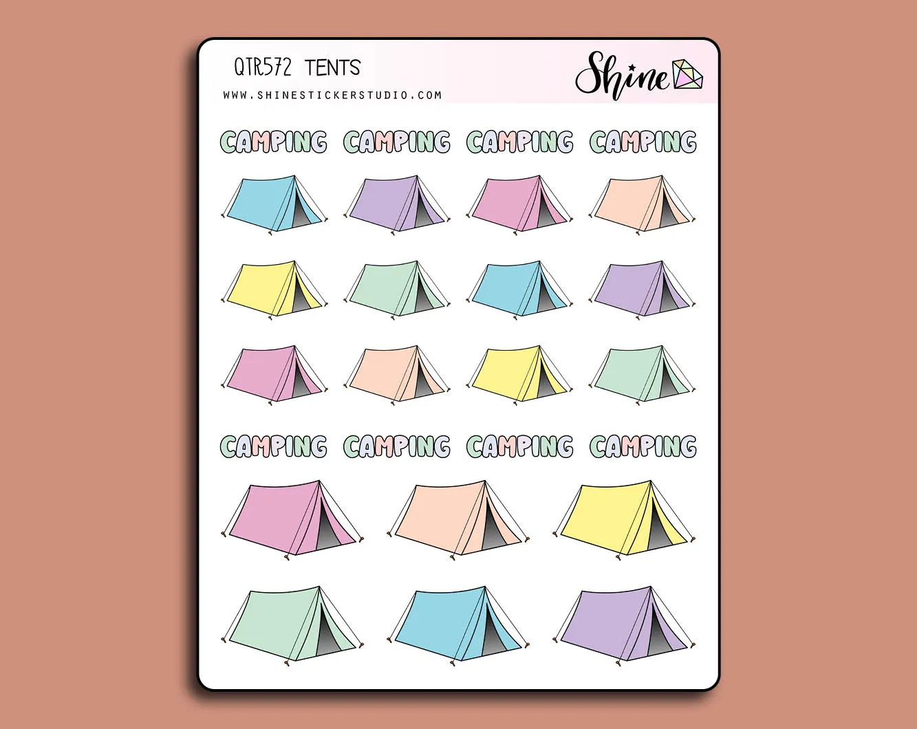 CLEARANCE Camping Tents Stickers