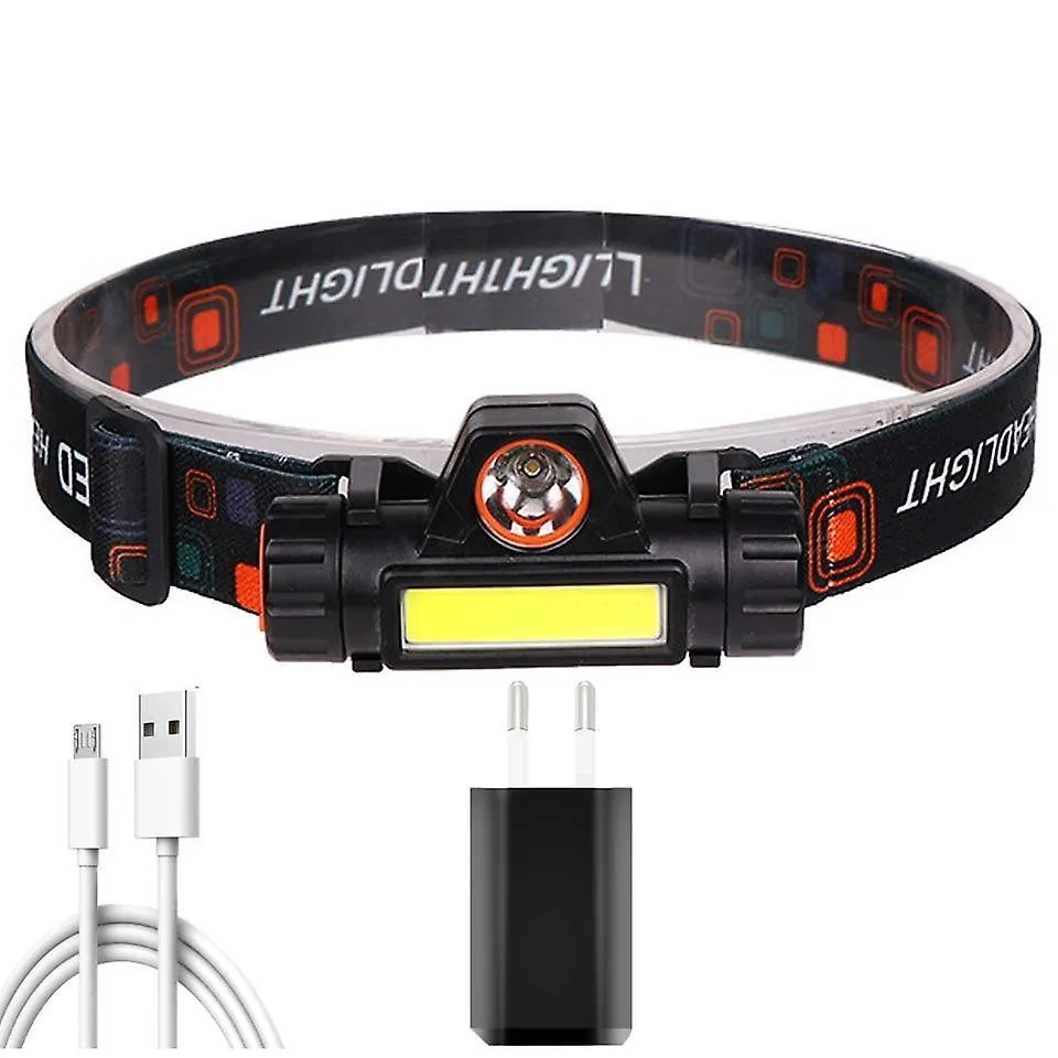 Flashlights Headlamps Portable Powerful Cob Led Headlamp With Usb Rechargeable