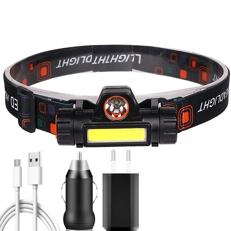 Flashlights Headlamps Portable Powerful Cob Led Headlamp With Usb Rechargeable
