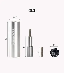 GOLDEAL TOOPRE Bicycle Fork Star Nut Setting Installer with Free Spare Special Screw and 1 Free Star Nut for 7/8",1",1-1/8"
