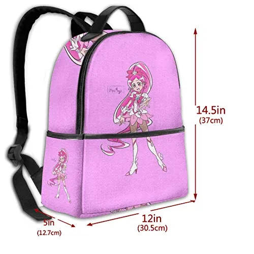 Heartcatch Precure - Cure Blossom Graphic Student School Bag School Cycling Leisure Travel Camping Outdoor Backpack