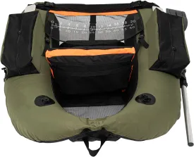 Inflatable Fishing Boat with 90-180 Adjustable Backrest, 286.6lbs Load Capacity, Hand Pump, and Storage Pockets, Ideal for Outdoor Fishing, Rafting, and Exploring