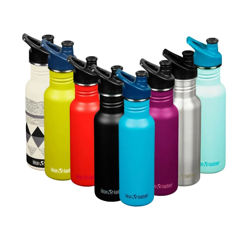 Klean Kanteen 18oz 532ml Classic Water Bottle Sport Cap