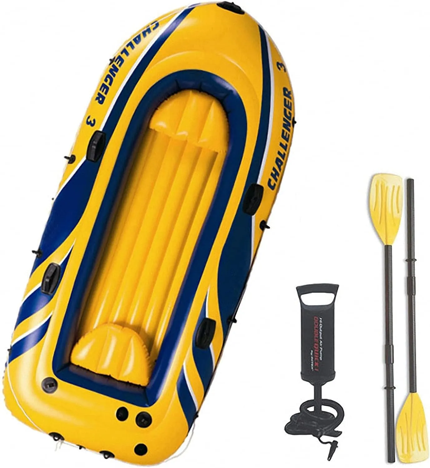 Large Thicken Inflatable Raft - Assault Rubber Boats,Adult Heavy Kayak Inflatable Boat,Wear-Resisting Hovercraft Dinghies for Fishing, Touring, Entertainment 250x135CM
