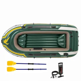 Large Thicken Inflatable Raft - Assault Rubber Boats,Adult Heavy Kayak Inflatable Boat,Wear-Resisting Hovercraft Dinghies for Fishing, Touring, Entertainment 250x135CM