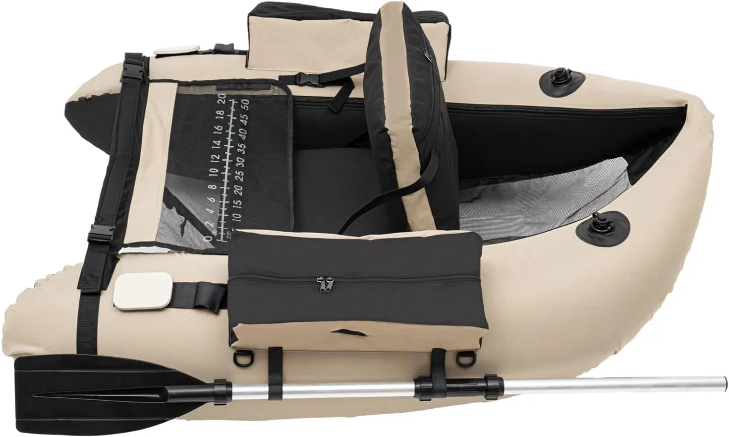 Modern 136105cm Fishing Boat, U-Shaped Inflatable Fishing Boat with Valve Cushions, 286.6lbs Capacity Kayaks Boating Equipment for Fishing Rafting & Exploring | 3 Colors