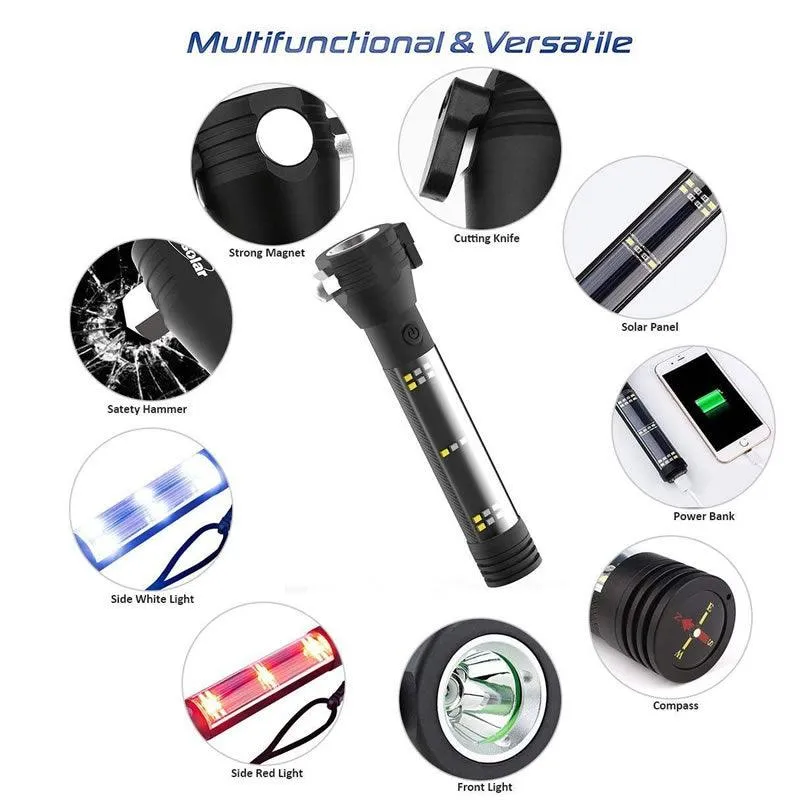 Multi-Functional High Power Emergency Solar Flashlight DB-171