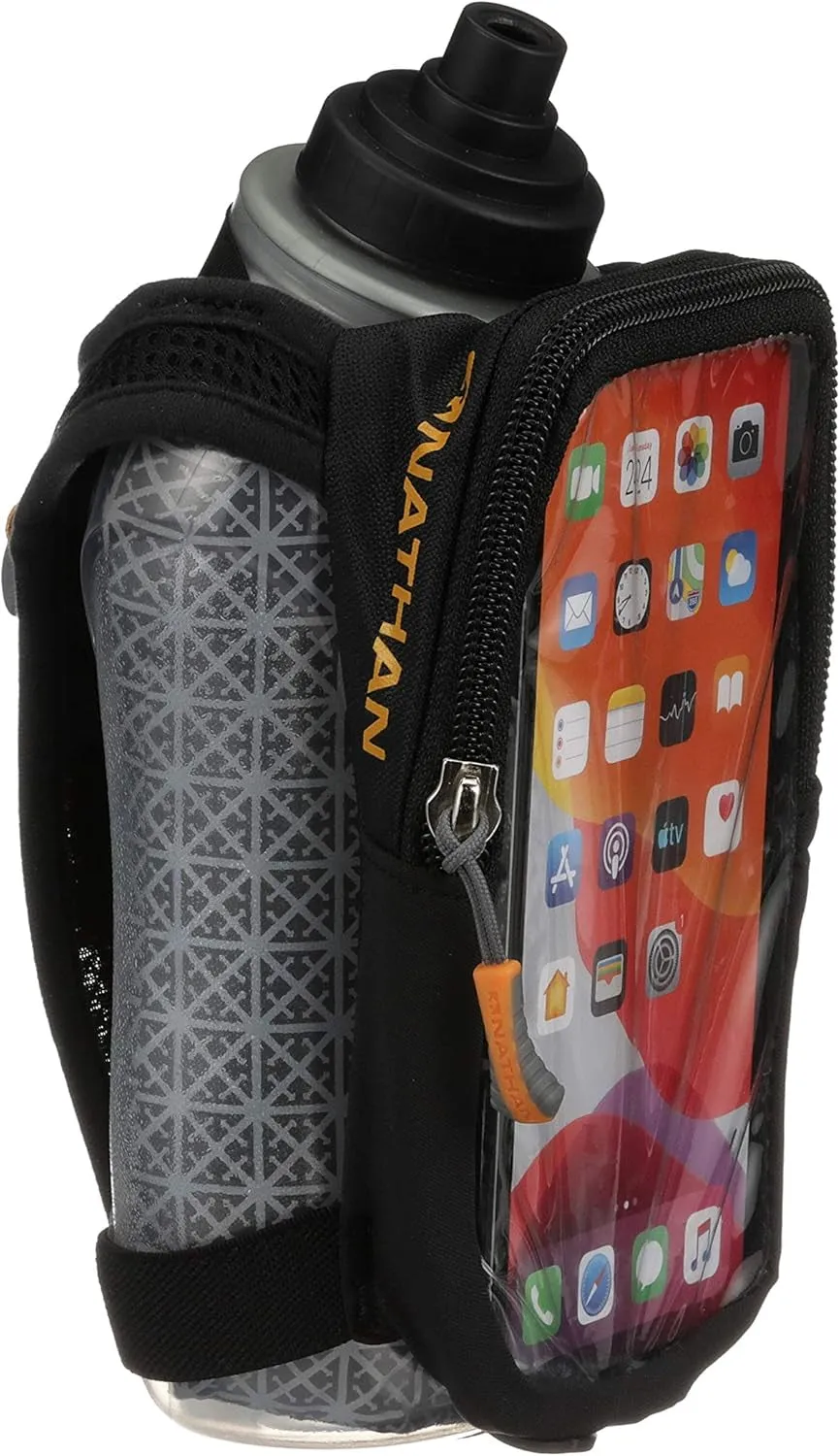 Nathan Speedview Flask, Handheld Water Bottle & Phone Case Holder, Insulated for Running & Walking, 18Oz