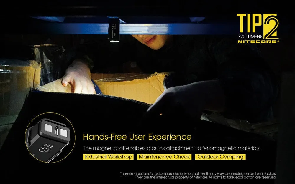 Nitecore TIP2 Keychain Light w/ Pocket Clip (720 Lumens | USB Rechargeable)