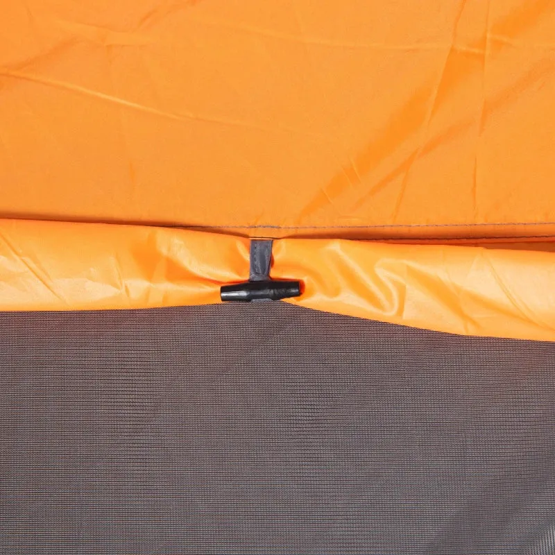 Orange 4-5 Person Pop-up Waterproof Camping Tent with Windows
