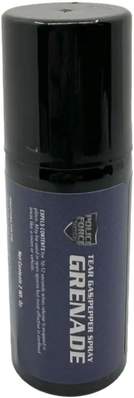 Police Force Tactical Tear Gas Pepper Spray Grenade - Powerful CS Gas and Pepper Spray Blend for Self-Defense, Personal Defense Equipment, Crowd Control