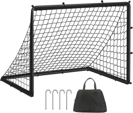 Queension Kids Soccer Goals for Backyard, 3.5x3 ft Pop Up Soccer Goal for Toddler Ages 3-5,8-12, Football Net Training Equipment with Carry Bag for Youth Outdoor Sports Games