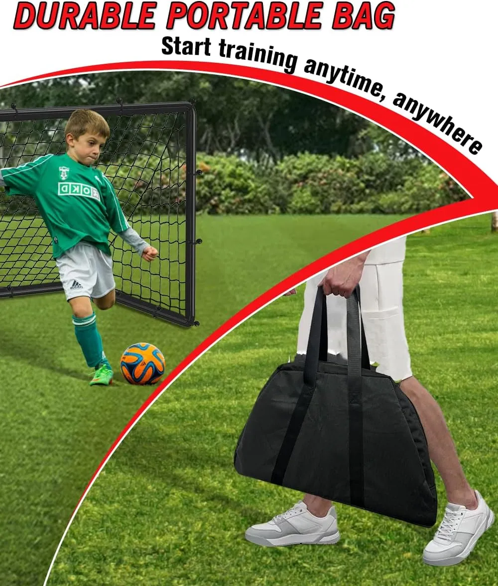 Queension Kids Soccer Goals for Backyard, 3.5x3 ft Pop Up Soccer Goal for Toddler Ages 3-5,8-12, Football Net Training Equipment with Carry Bag for Youth Outdoor Sports Games