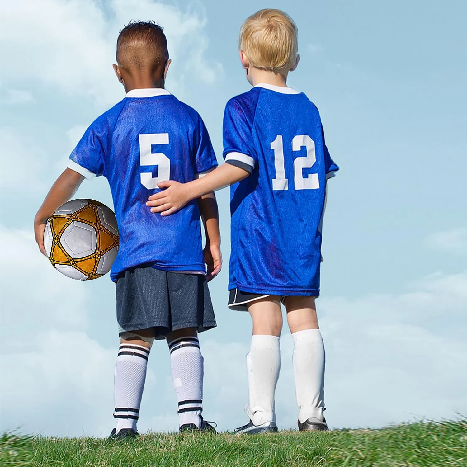 Soccer Ball Size 3,4,5 Soft PU for Practice Training Gift Boys Girls Kid Come with Pump and Needle