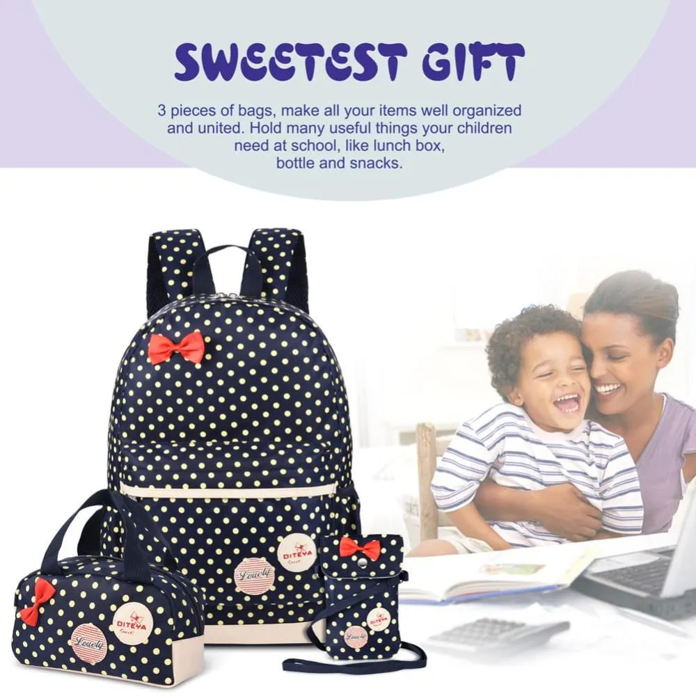Vbiger  School Bag Waterproof Nylon Shoulder Day pack Polka Dot Backpacks