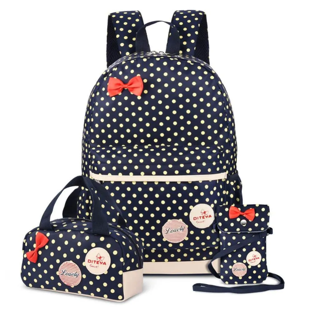 Vbiger  School Bag Waterproof Nylon Shoulder Day pack Polka Dot Backpacks