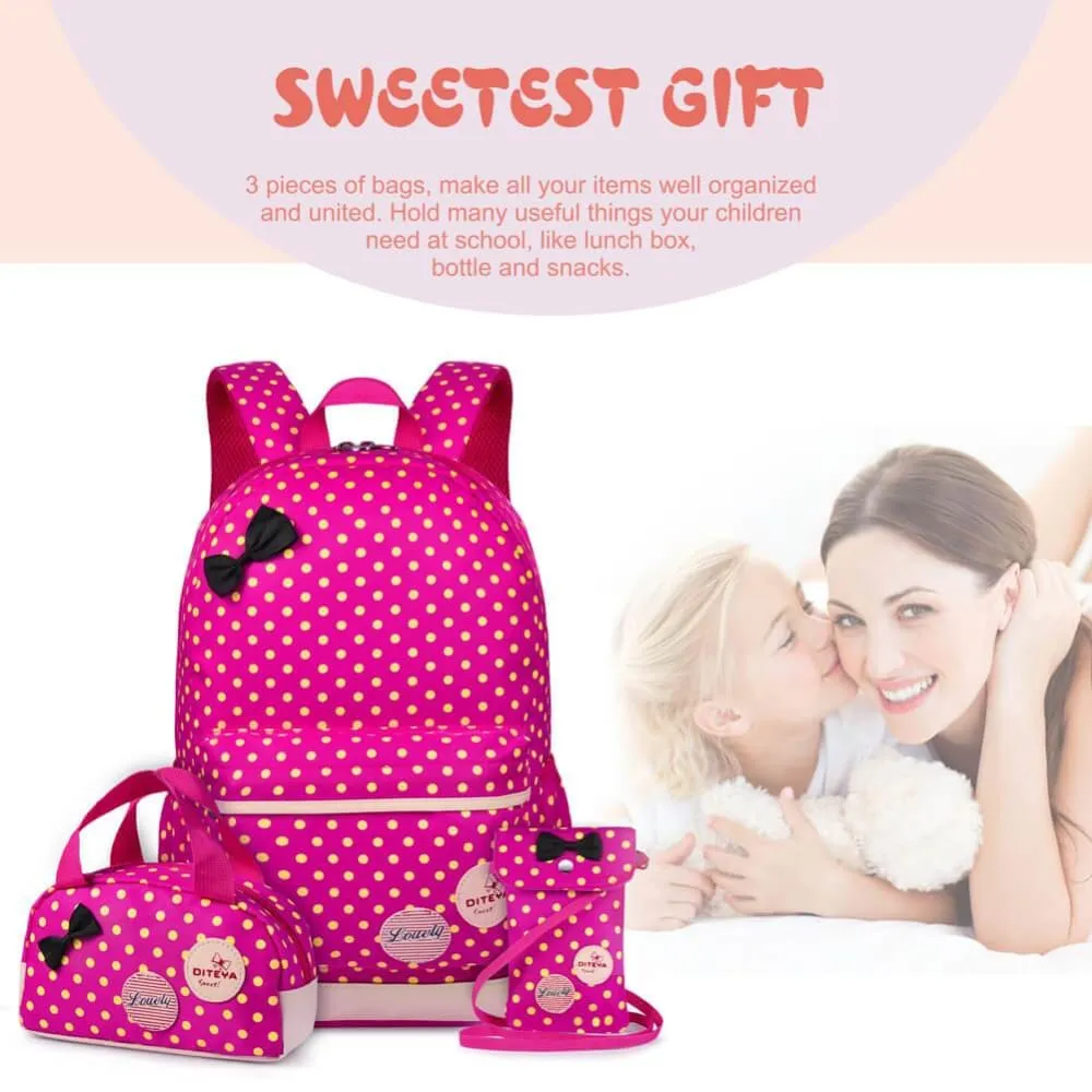 Vbiger  School Bag Waterproof Nylon Shoulder Day pack Polka Dot Backpacks