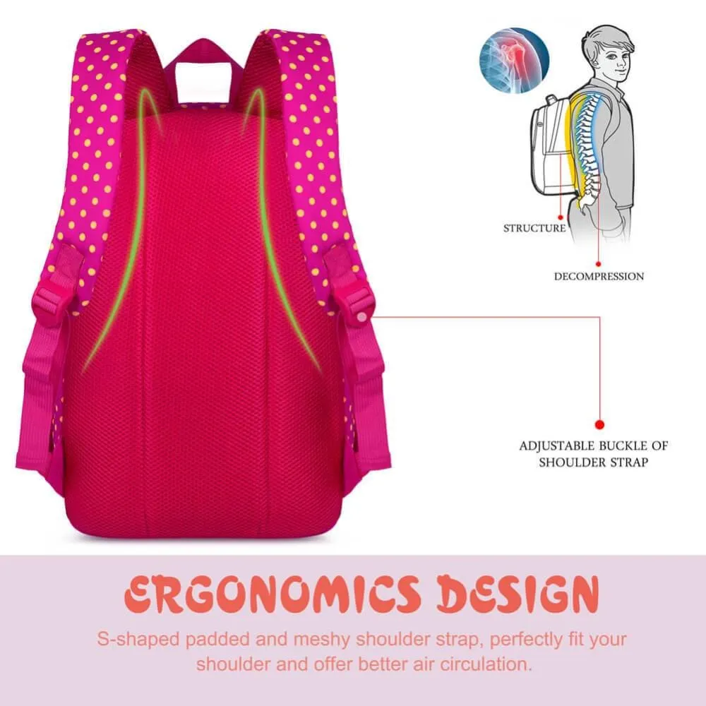 Vbiger  School Bag Waterproof Nylon Shoulder Day pack Polka Dot Backpacks