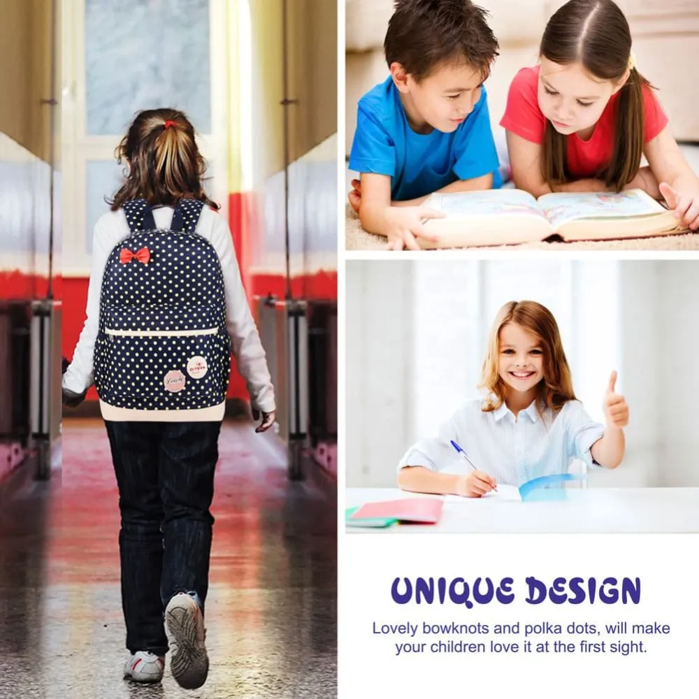 Vbiger  School Bag Waterproof Nylon Shoulder Day pack Polka Dot Backpacks