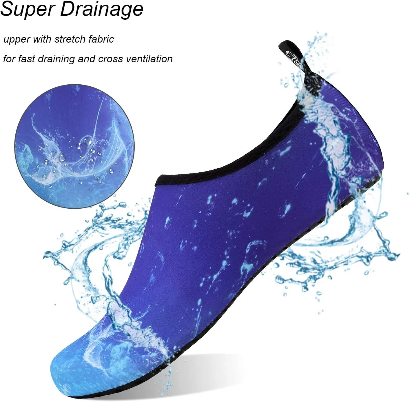 WateLves Water Shoes for Womens Mens Barefoot Quick-Dry Aqua Socks for Beach Swim Surf Yoga Exercise New Translucent Color Soles