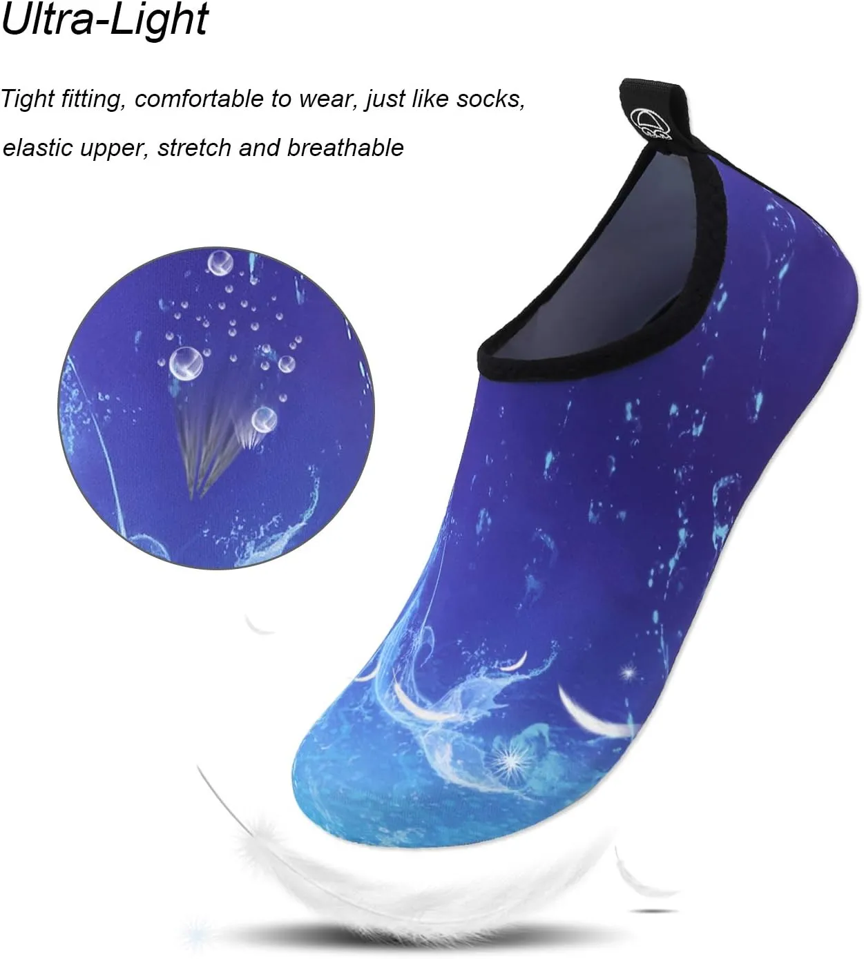 WateLves Water Shoes for Womens Mens Barefoot Quick-Dry Aqua Socks for Beach Swim Surf Yoga Exercise New Translucent Color Soles