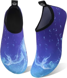 WateLves Water Shoes for Womens Mens Barefoot Quick-Dry Aqua Socks for Beach Swim Surf Yoga Exercise New Translucent Color Soles