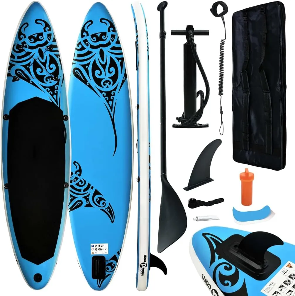 YAFF Inflatable Stand Up Paddleboard Set 120.1"x29.9"x5.9" Blue (25.08lbs)